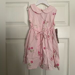 Vintage SWAT Kohl's Pink Rose Patterned Kids Dress NWT size 4